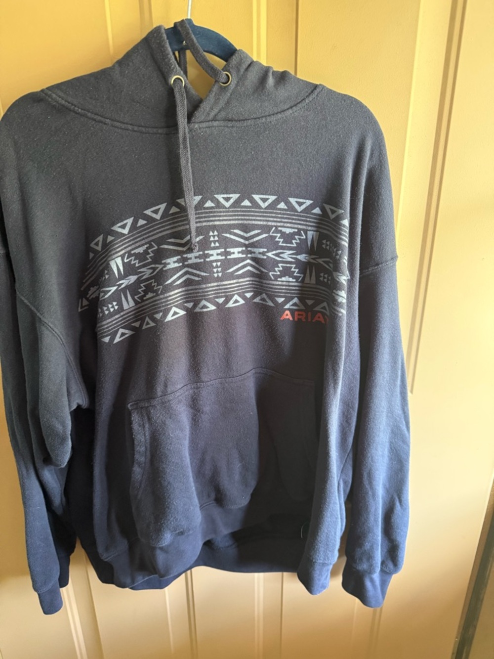 Ariat Navy Blue Hoodie with Aztec Print